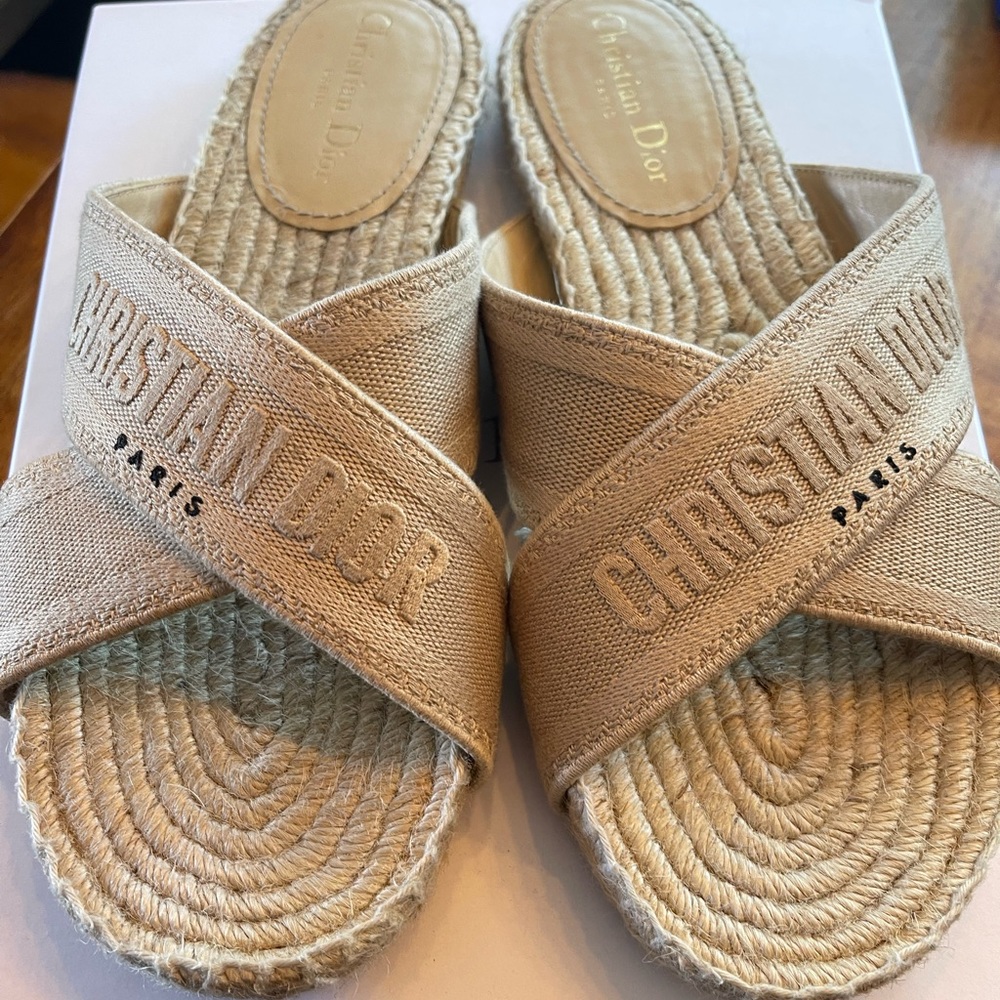 Christian dior espadrille sandals